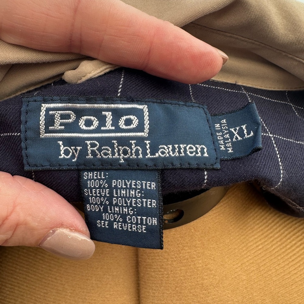 Vintage Polo by Ralph Lauren bomber jacket. Size XL. Tan. Polo pony. Vintage - Picture 7 of 7